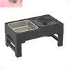Pet Elevating Table Foldable Dog Drinking Bowl Height Adjustable Dog Bowl Stainless Steel Slow Feed Double Bowl Pet Supplies
