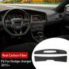 Cup Holder Side Trim Cover Panel Sticker Fits Dodge Charger 15~2022 Carbon Fiber