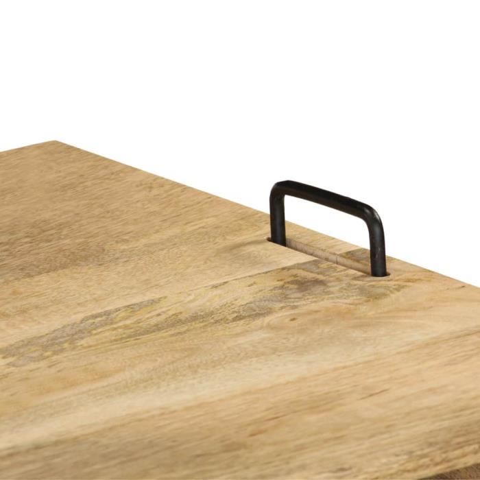 VidaXL Meuble TV Bois de manguier massif 110 x 35 x 45 cm