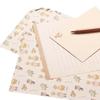 Lot de 6 feuilles de papier à lettres et 3 enveloppes, joli ensemble d'enveloppes en papier à lettres, papiers à lettres animaux mignons, lettre de festival pour amis
