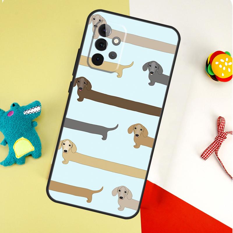 Sausage Dog Love For Samsung Galaxy A05 A06 A16 A54 A34 A14 A55 A35 A15 A53 A33 A13 A22 A32 A52 Phone Case