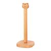 Paper Towel Holder Removable Shaft Kitchen Roll Organizer Durable Wood Non-Slip Base Multi-Use Shelf for Bathroom Kitchen