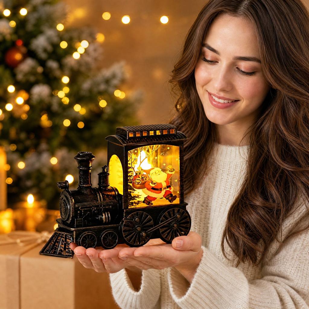 Elektrische Kerzenlicht-Eisenbahn, Weihnachtsdekoration Nachtlicht für Party-Gastgeschenke und Geschenke