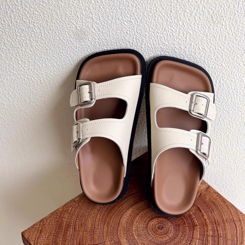

Square head big-name semi-slippers summer new thick-bottomed lazy one-pedal cool slippers casual one-word slippers 35