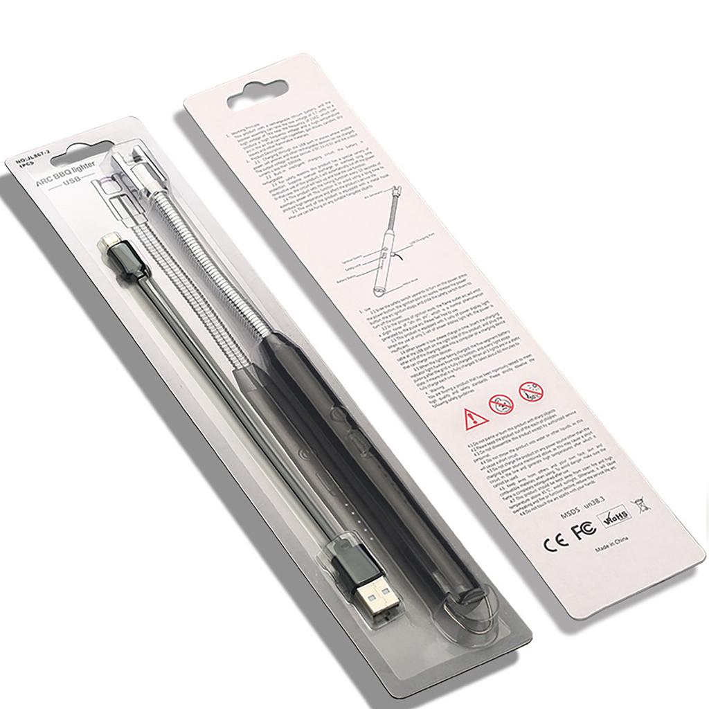 360 Degree Rotatable Kitchen Igniter Zinc Alloy Gas Stove Lighters Rechargeable Windproof Portable LED Power Display for Camping