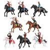 8-teiliges Western-Cowboy- und Pferde-Spielzeugset für Heimdekoration und Mottopartys