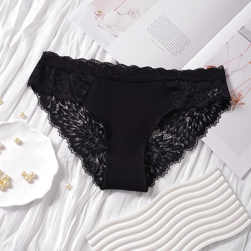 Sexy Women Lace Underwear High Wasited Panties Fashion Seamless French Hollow Panties Bikini Briefs