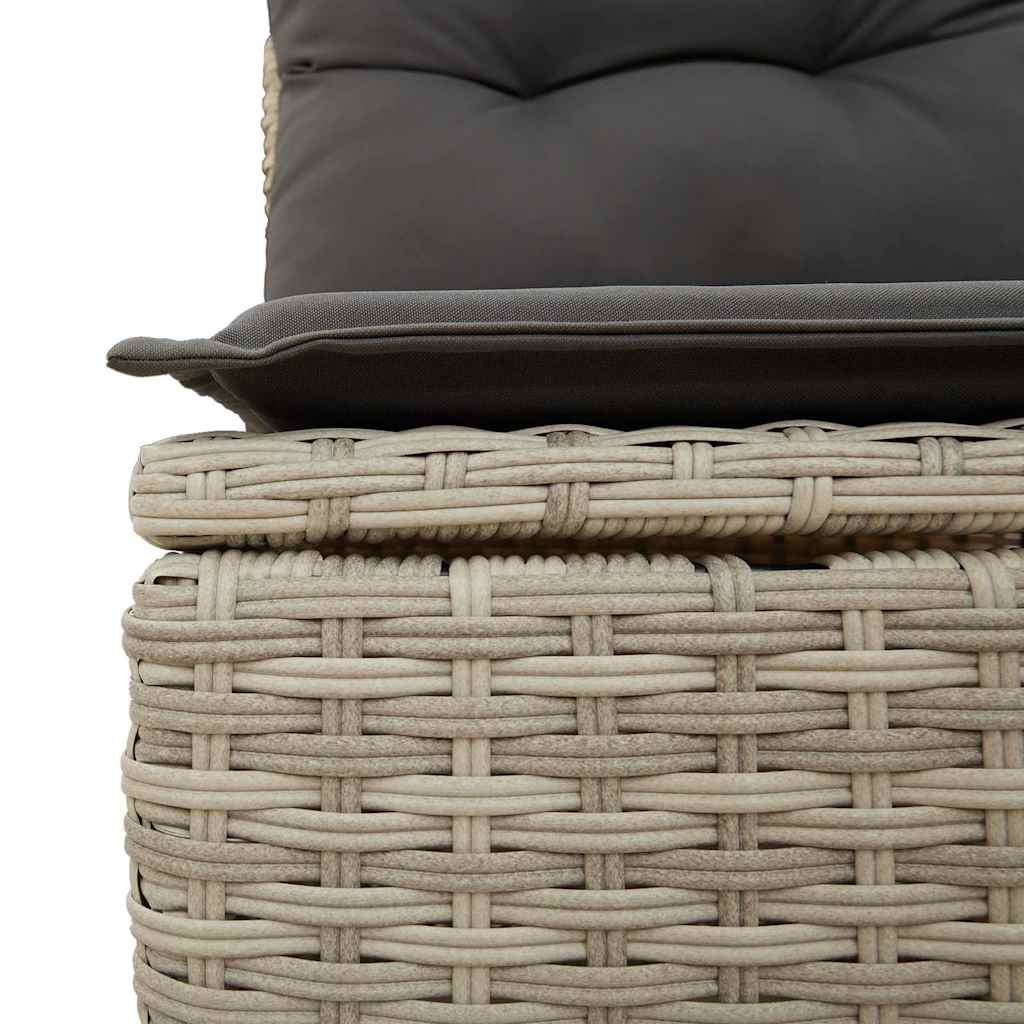 Vidaxl 5-Cz. Zestaw Mebli Do Ogrodu, Poduszki, Jasnoszary Rattan Pe