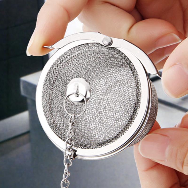 2Pcs Tea Ball Infuser Stainless Steel Spice Ball Strainer Mesh Tea Filter Herbal Infusion Leaf Tea Infuser Diffuser Accessories