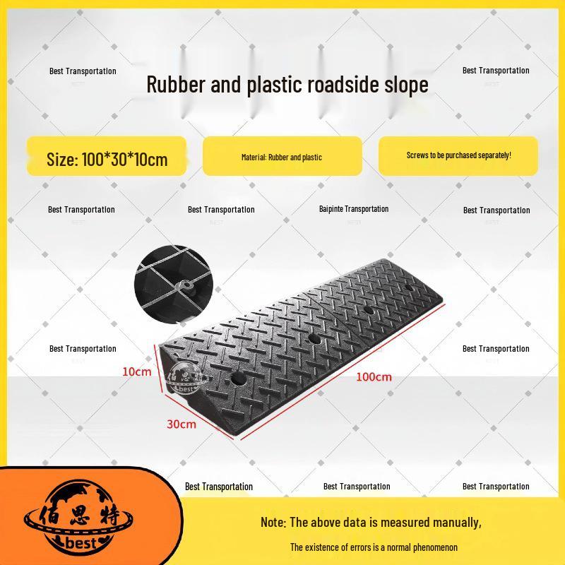 Household Rubber Threshold Ramp for Curbs and Slopes: Car and Road Edge Climbing Pad