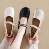 French Beautiful Low-heeled Single Shoes Women's Summer 2025 New Models with Skirts, Small Leather Shoes, Gentle Mary Jane Evening Shoes