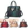 Borsa a Tote Elegante di Grande Capacità con Fantasia Coccodrillo Per l'Uso Quotidiano alla Moda