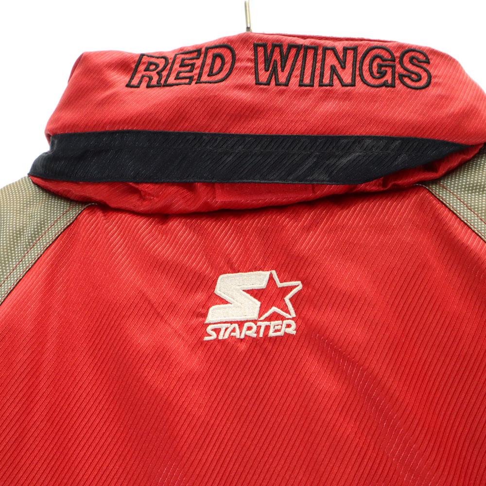 STARTER Años 90 Hecho en Corea Red Wings Chaqueta de bateo media cremallera Vieja NHL para hombre Usada