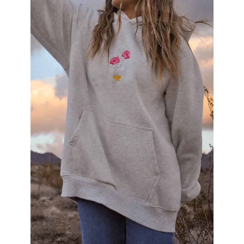 Women's Cross-Border Printed Hoodie - Long Sleeve, Versatile Pullover for Spring/Autumn 2025