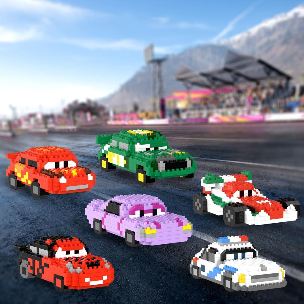 Cars Building Blocks Lightning McQueen Jackson Storm Cartoon Character Toys Sally Carrera Lega For Children Birthday Gifts