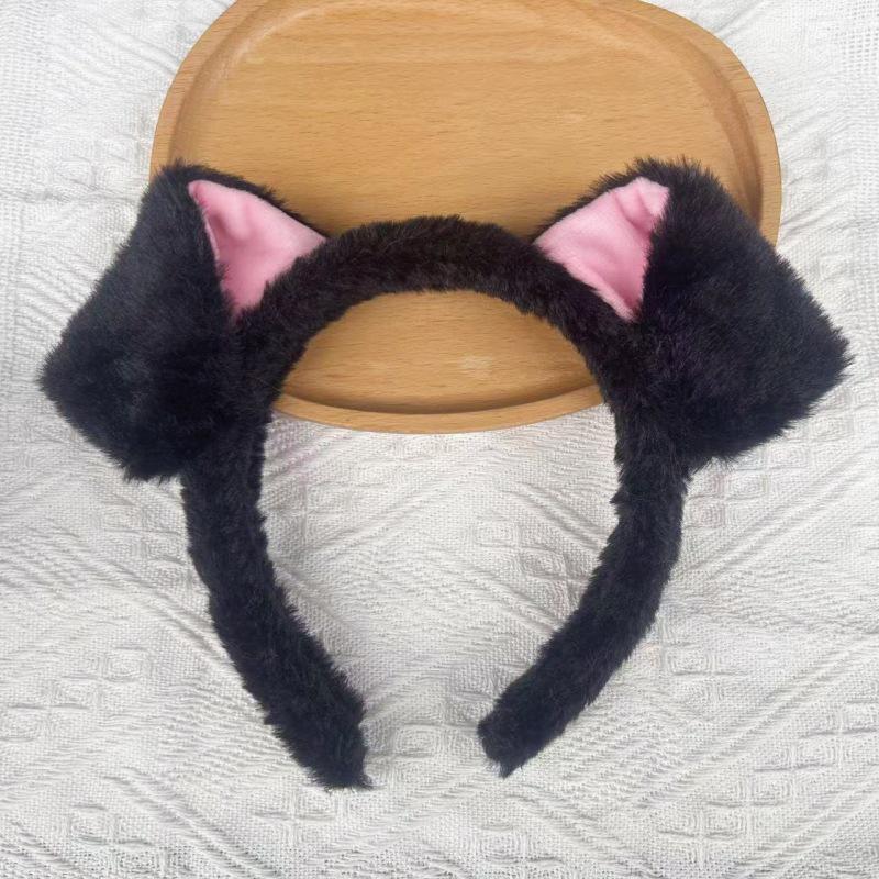 Leopard Print Plush Puppy Ears Headband - Cute and Funny Hair Accessory for Women