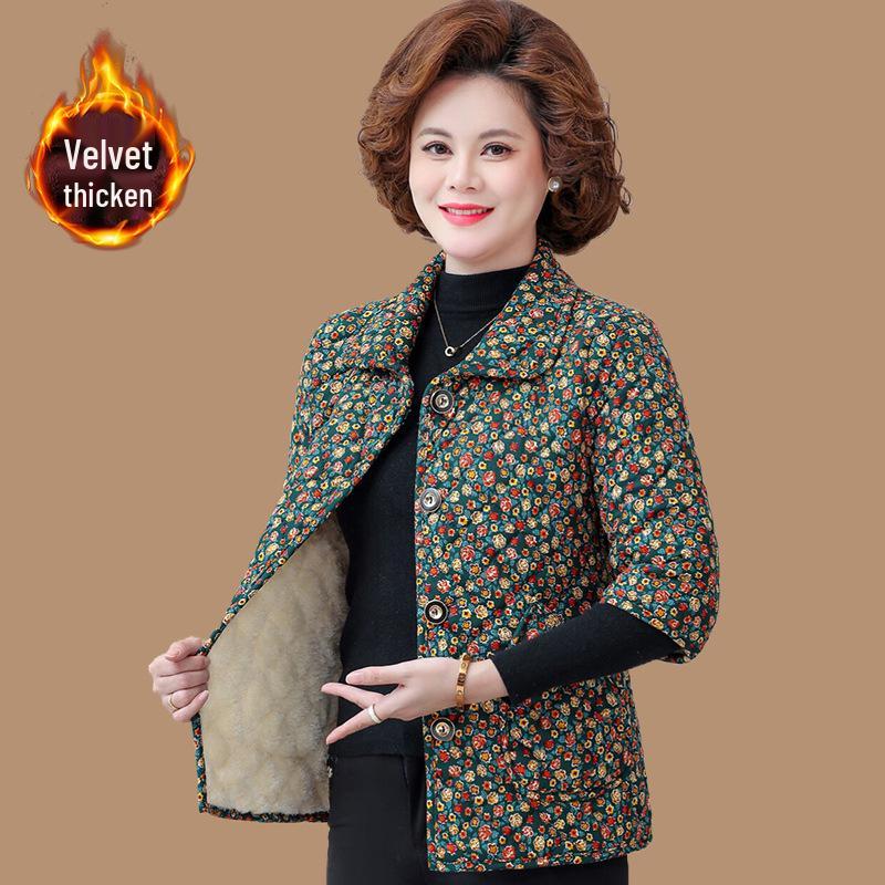 

Хлопковая майка с коротким рукавом для женщин среднего и пожилого возраста: Осенне-зимняя куртка с вельветовой подкладкой, из плотного хлопка, свободного кроя, со рукавами средней длины и утеплителем. 5XL for 150-160 lbs