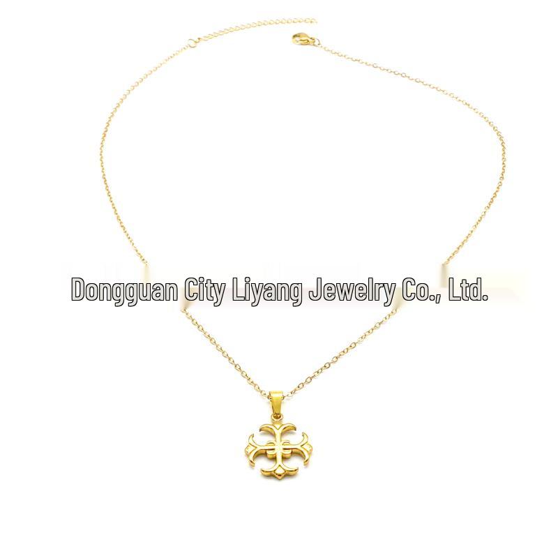 Gothic Stainless Steel Cross Pendant Necklace for Women Pendant only