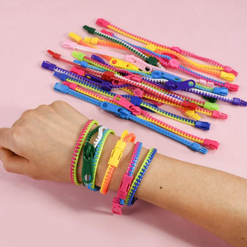 12/24 szt. Bransoletki z zamkiem błyskawicznym Dzieci Zabawki antystresowe Fidget Urodzinowe upominki dla gości Wypełniacze do pinaty świątecznej weselnej