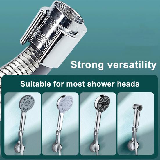 Shower Bracket Holder Adjustable Angle 360 Degree Rotation Heat-Resistant Stainless Steel Swivel Shower Bracket