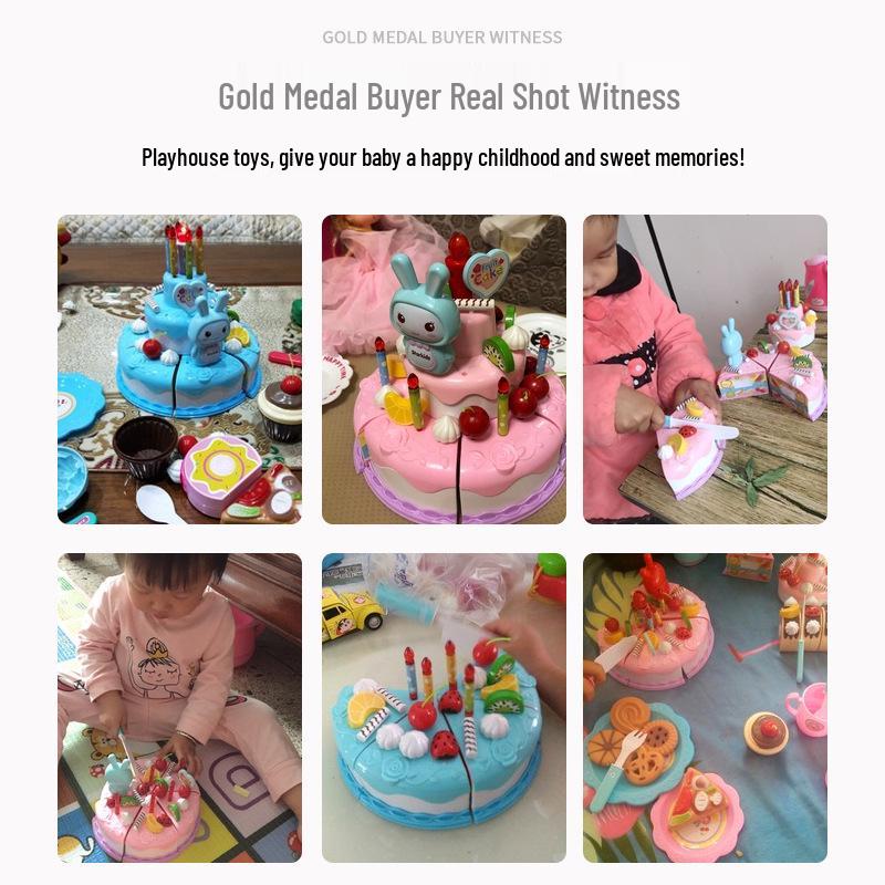 DIY Singing Birthday Cake Candle & Cutting Toy for Kids