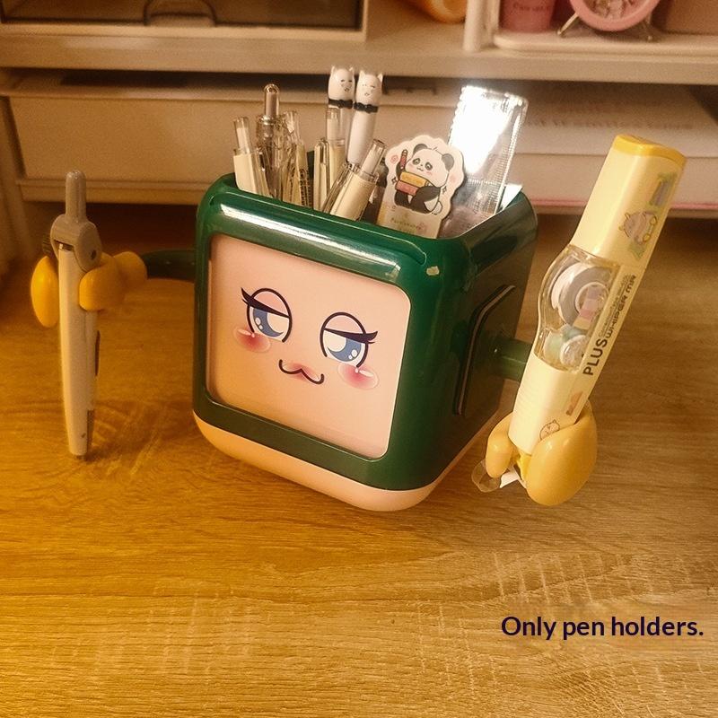 Cartoon Große Augen Stiftehalter Mit Haken Tisch Niedlich Schreibwaren Aufbewahrungsbox Stiftehalter Ständer Schüler Kinder Mädchen Schreibtischorganizer