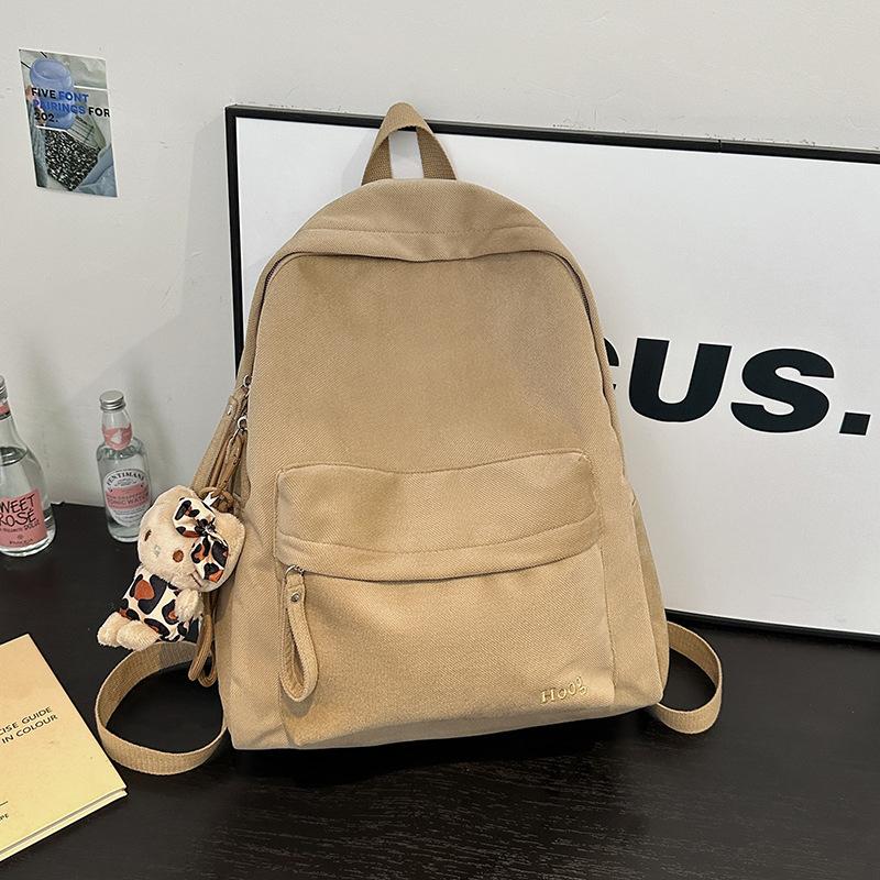 Schoolbag Large Capacity Backpack Women's 1011 New Fashion Casual Lightweight Going Out Travel Bag Versatile Simple Student School Bag