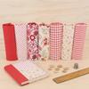 7Pcs Red floral pattern Patchwork Fabric 7 pieces per set Pre-cut Cloth  Fabric art production