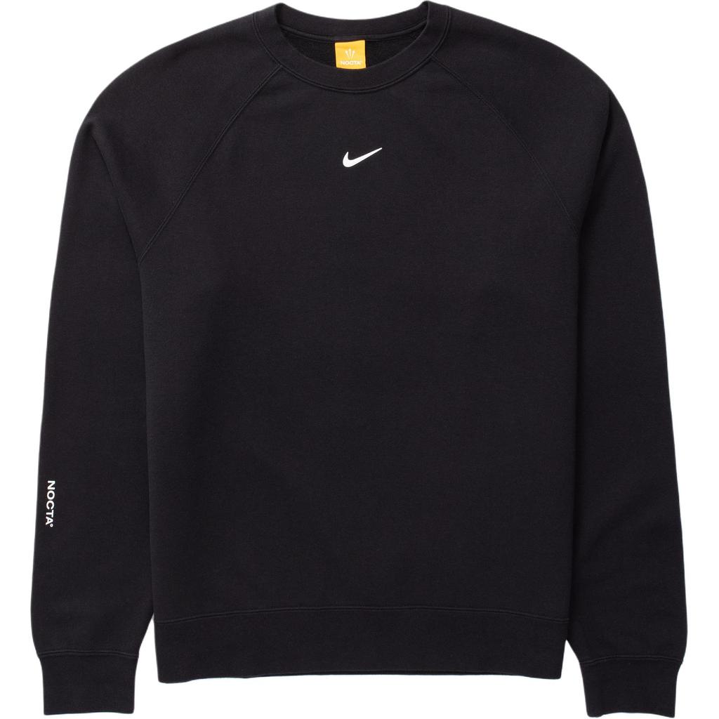 Nike X Nocta Felpa Cs Girocollo Logo Comoda Morbida Manica Lunga Felpa Uomo Felpa Nera FN8160-010