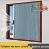Aluminum Alloy Honeycomb Insulated Windproof Folding Window Curtain with Sliding Screen and Sun Protection
