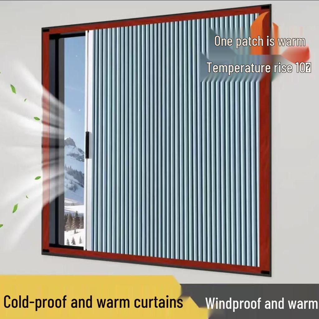 Aluminum Alloy Honeycomb Insulated Windproof Folding Window Curtain with Sliding Screen and Sun Protection