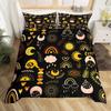 Rainbow Twin Duvet Cover Set for Girl Pink and Yellow Rainbow Star Duvet Cover Cartoon Rainbow for Bedroom Decoration Women Kid