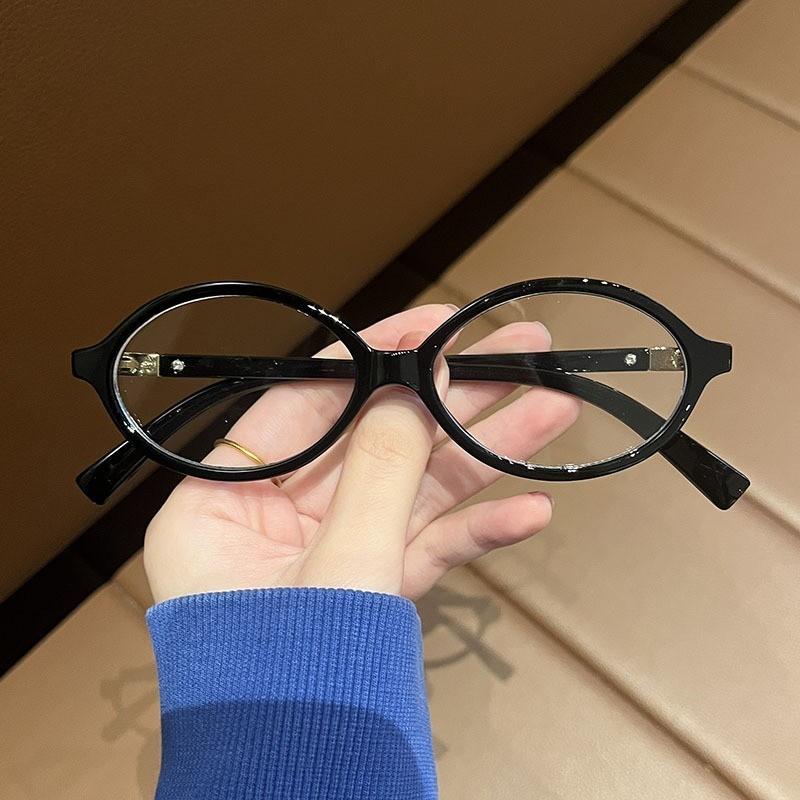 Y2K Oval Anti Blue Light Blocking Glasses Women's Clear Anti Radiation Filter Glasses Anti Radiation Eyeglass