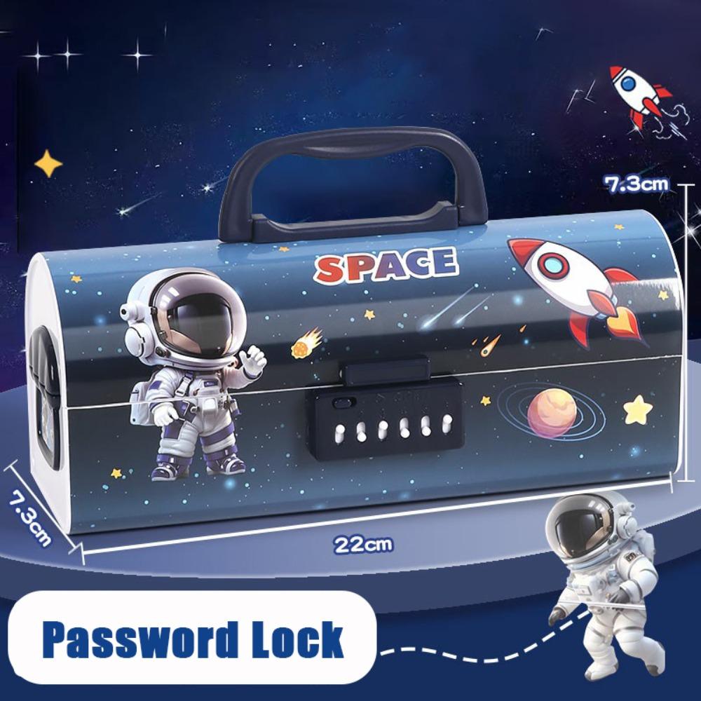 Multi-Function Pencil Case With Password Lock Stationery Storage Box Cartoon Pen Box  Student Gift