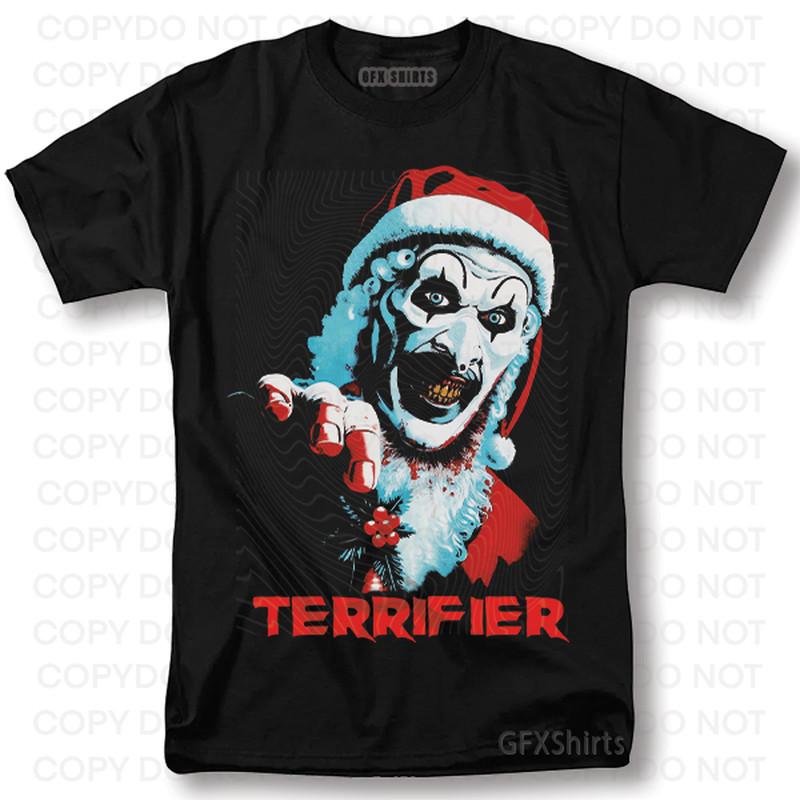 Christmas Terrifier Shirt X-Mas Art Classic Horror Movie Vintage Graphic T-Shirt 2XL
