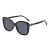 New trendy square diamond-encrusted sunglasses for women's high-end sense, personalized UV protection, fashion polarized sunglasses, sun protection