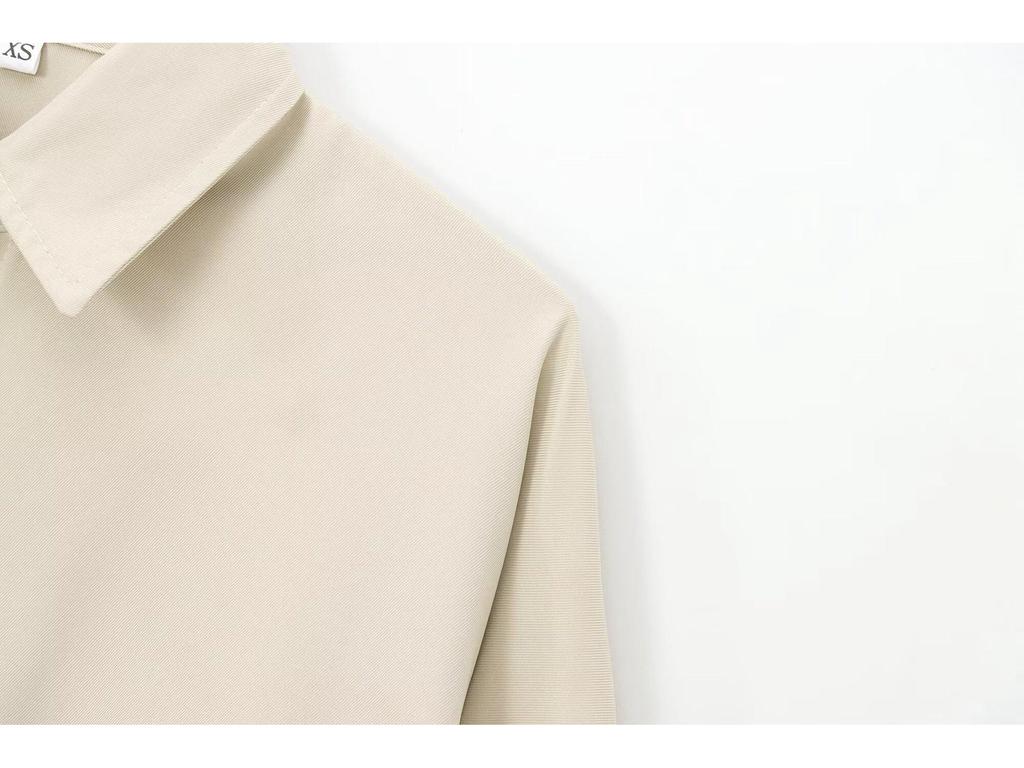 2024 Winter Fashion: Turn-Down Collar, Side Button, Loose Long Sleeve Shirt for Women - European & American Style
