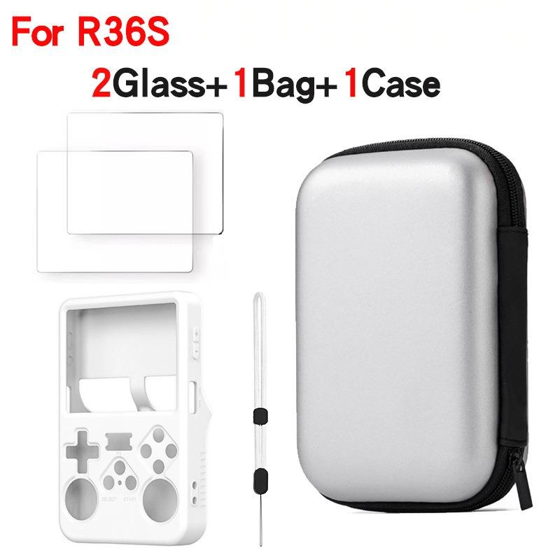 Hard EVA Shell Carrying Case Custom Fit R35S R36S Handheld Game Console Shockproof Protective Cover Organizer Pouch