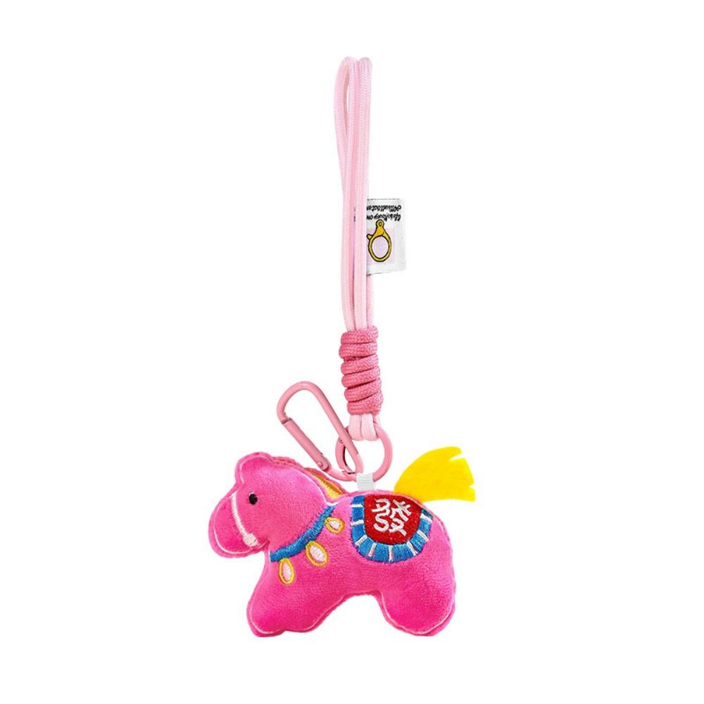 Hanging Decor Horse Year  Key Ring Stuffed Animal Pony Plush Pendant  Zodiac Celebration