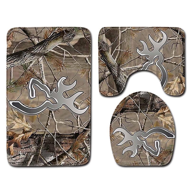 Animal Tree Print Bathroom Decorative Carpet Non-Slip Floor Mat Door Mat