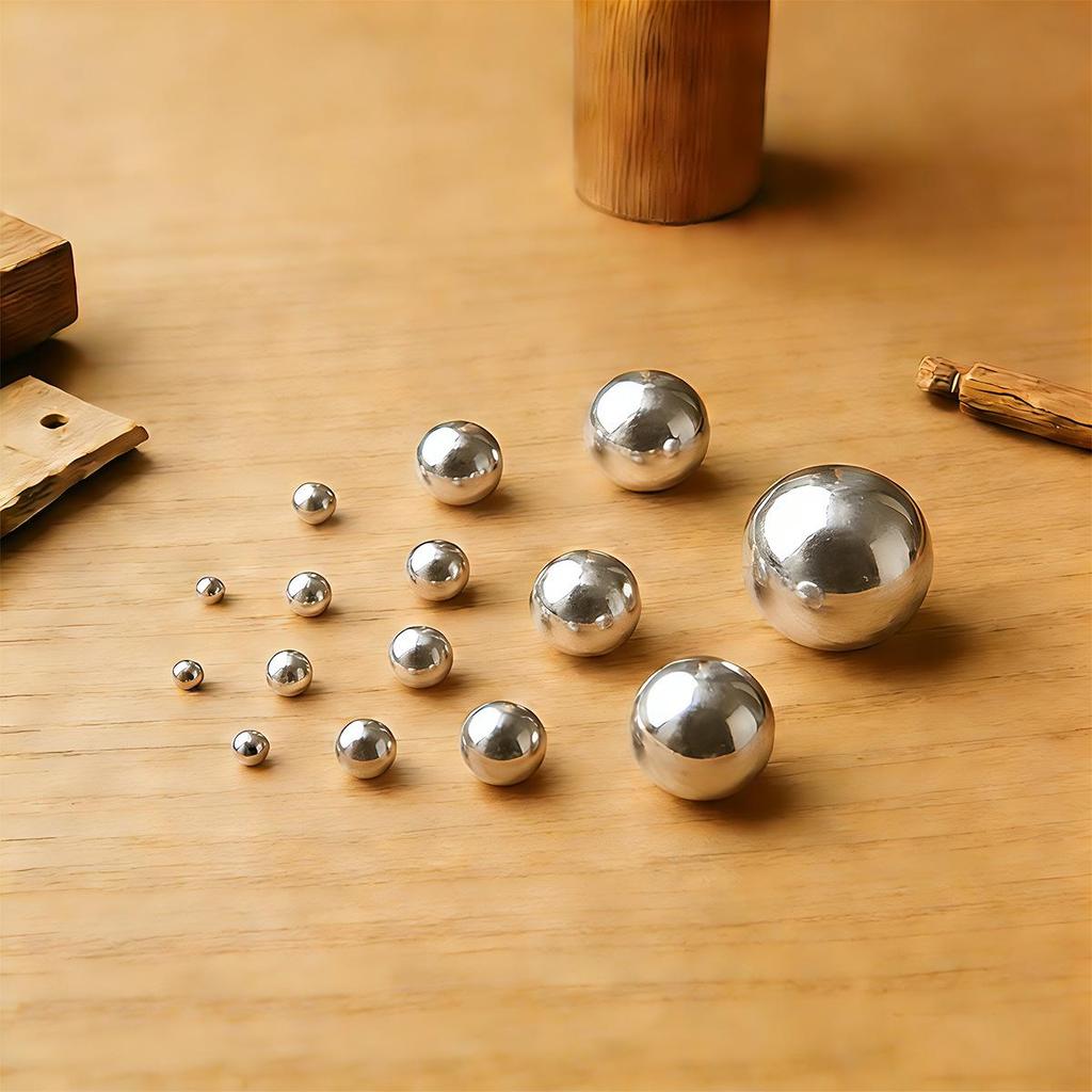 925 Sterling Silver Solid and Hollow Beads - DIY Jewelry Accessories with Bright Round Loose Beads