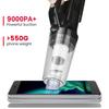 9000PA sací vysoký výkon 4000mah vysavač pro auta psí chlupy vysavač na chlupy domácích mazlíčků s tlačnou tyčí tichý vysavač