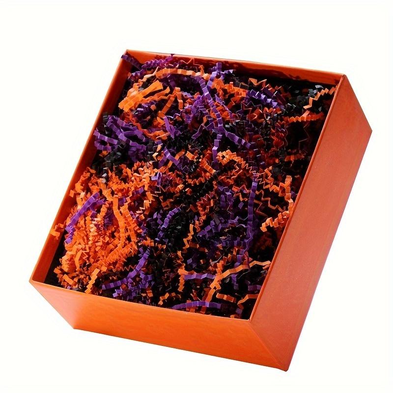 100g Halloween Tissue Paper, 3D Raffia Grass, Colorful Shredded Paper for Gift Wrapping, Craft Supplies, Festive Paper Strips