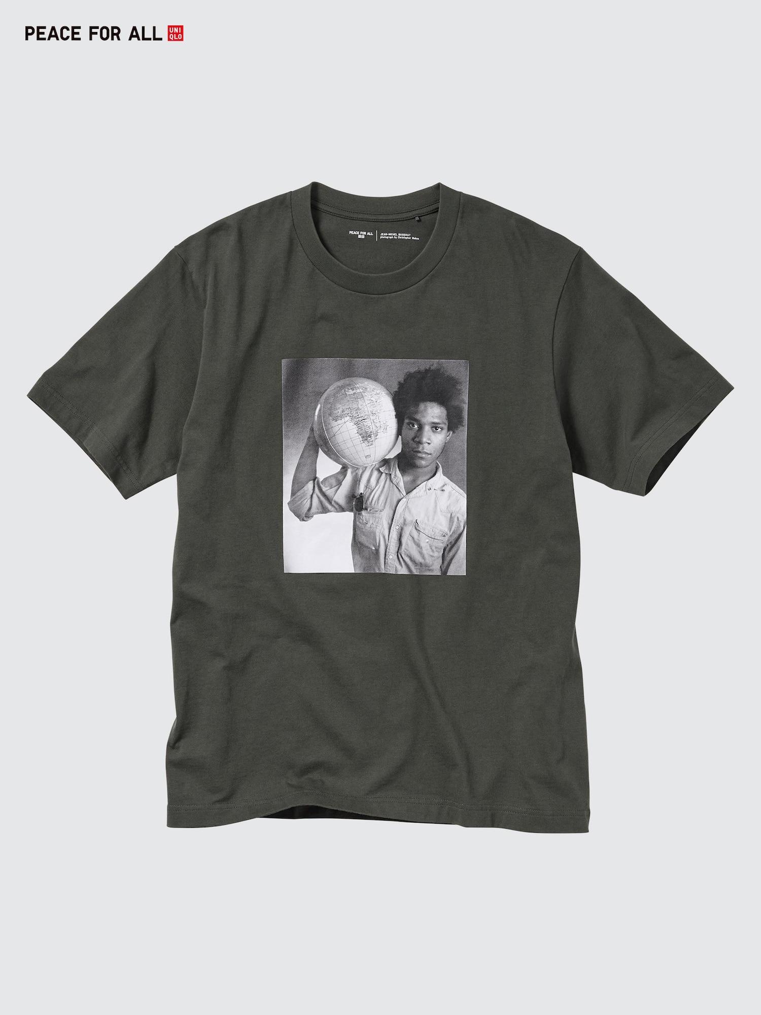 

Футболка Uniqlo Peace For All Graphic с коротким рукавом, стандартный крой, basquiaT 08 DARK GRAY/UNISEX S