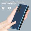 MATEPROX Compatible with Samsung Galaxy Z Fold 3 Case, Slim Thin Lightweight Protective Phone Case with Non-Slip Leather Back Cover with