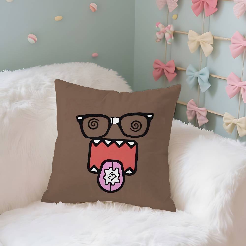 Cute DDomo Kun Case Plush Fabric Soft Pillowcase Double Sided Print Cushion Cover Household Gifts