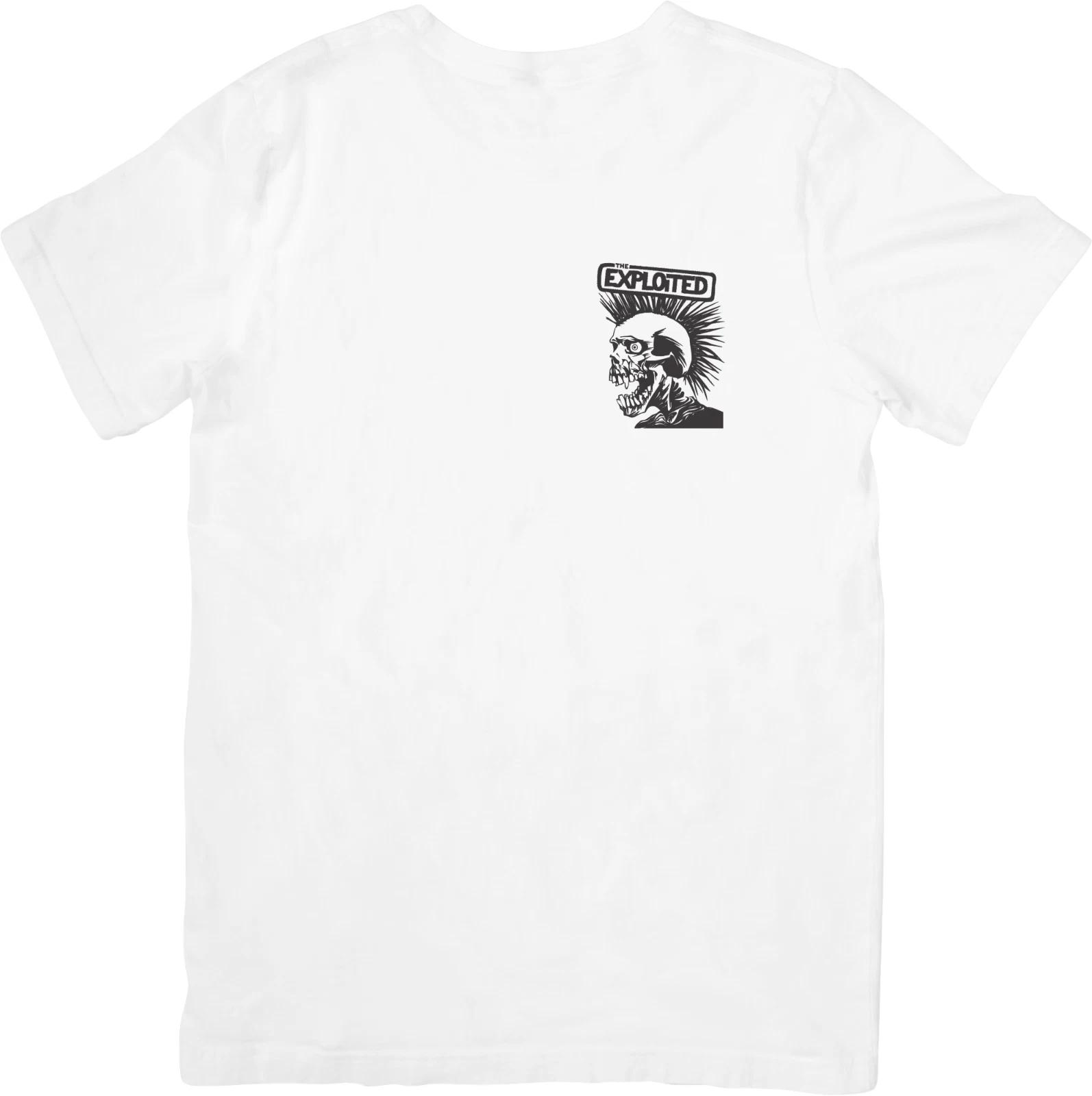 

The Exploited 4 logo Music Fit for Men & Women Quality Cotton T-Shirt White. M