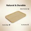 Bamboo Counter Tray for Bathroom Natural Wooden Decorative Tray Kitchen, Shower, Dining Table Vanity,10×6.9 Inch