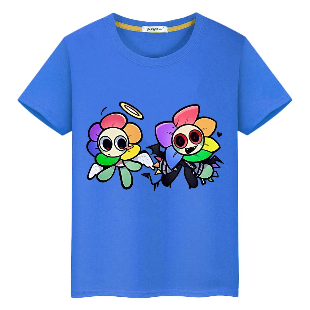 T-shirt för barn pojke 10 år Dandys World tryck Tecknad 100% Bomull anime T-shirts Toppar Kort pride t-shirt y2k one piece flickkläder