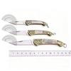 High Quality Sharp Brass Handmade Folding Knife Exquisite Shell Portable Mini Keychain Knife Express Unpacking & Fruit Cutting